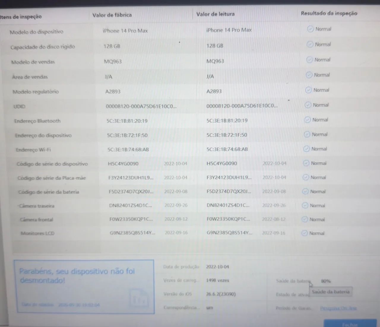 iPhone 14 Pro Max 128gb - saúde da bateria 80% - Foto 3