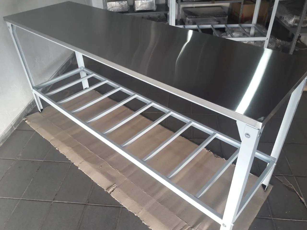 Mesa Grande Total de Aço inox industrial Nova 