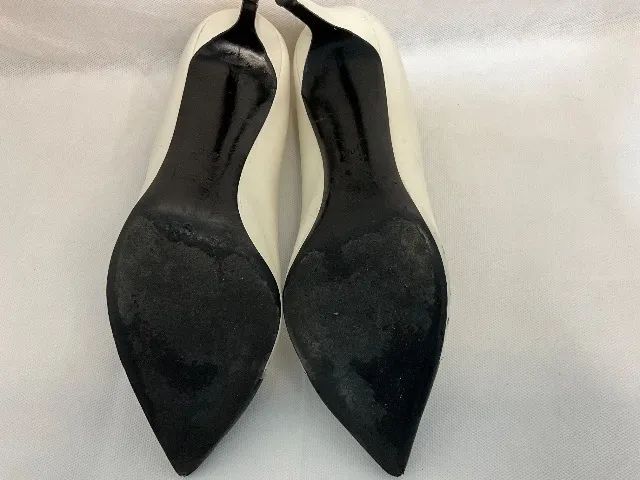 Scarpin Saint Laurent Paris Bicolor Preto Branco Salto 8cm Original 40.5 - Foto 5