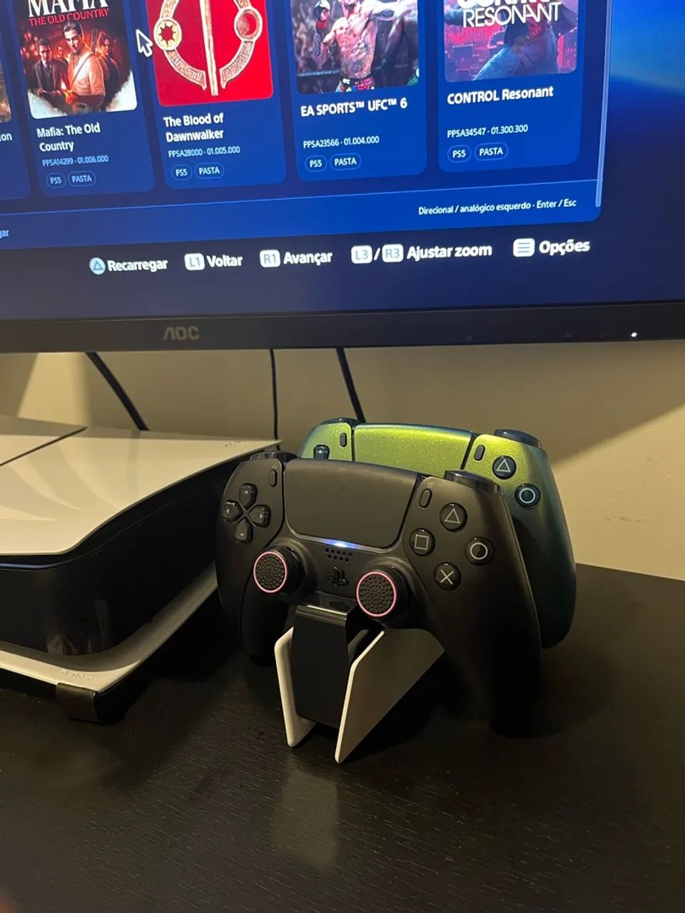 Ps5 Slim Desbloqueado 2 controles e base - Foto 2