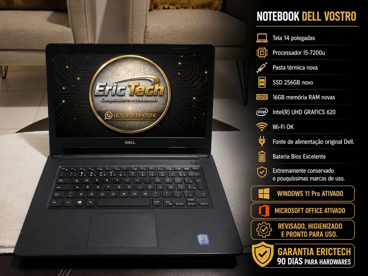 Notebook Dell i5 com SSD com garantia