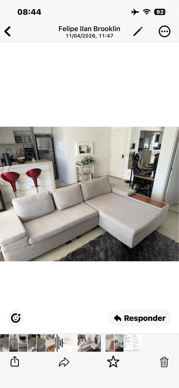 Sofá 4 lugares com chaise e entrada USB  - Foto 2