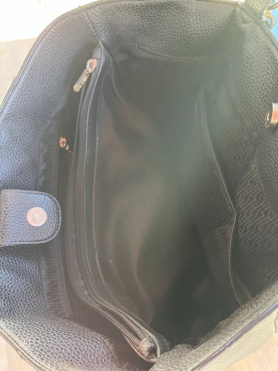 Bolsa couro preto Santa Lola  - Foto 5