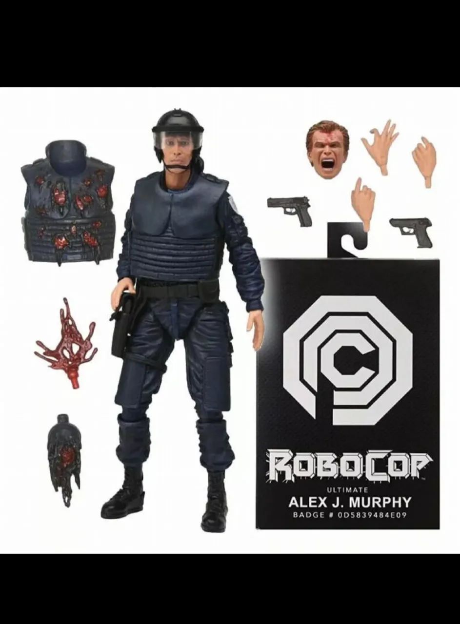 Boneco robocop Alex murphy neca action figure policial filme