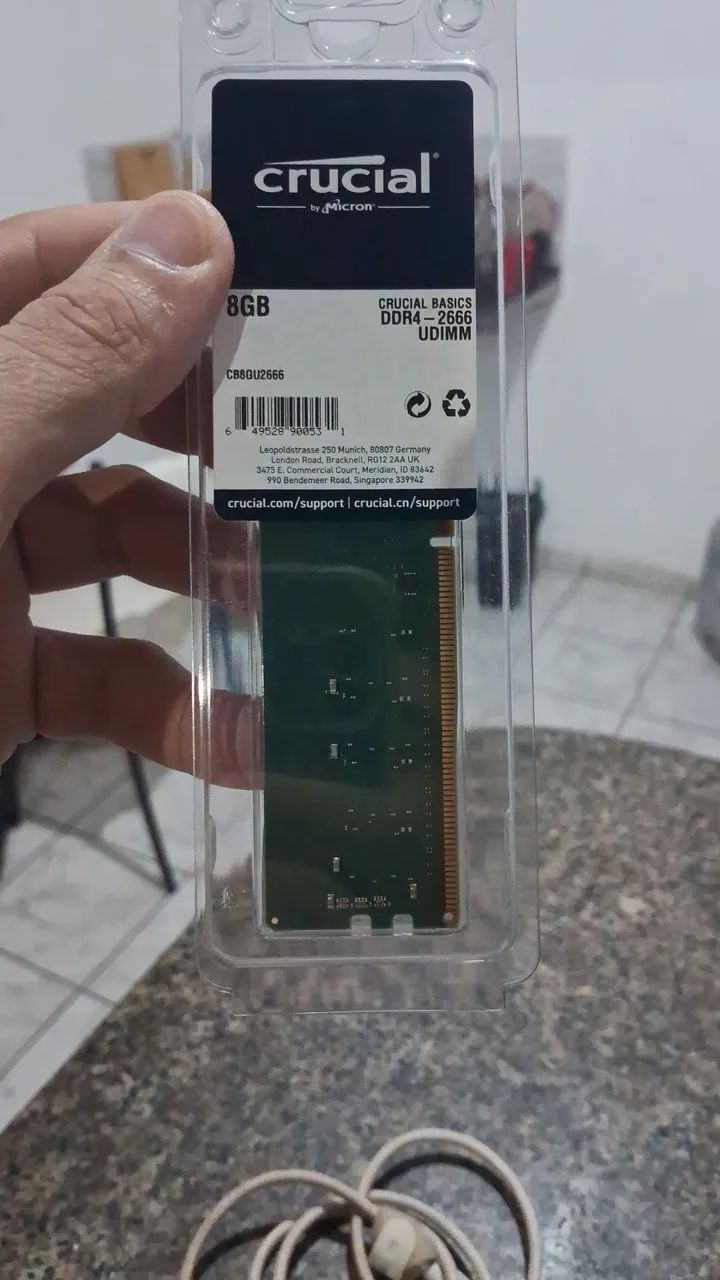 Memória RAM Crucial 8GB DDR4 2666MHz - Memória RAM - Primavera