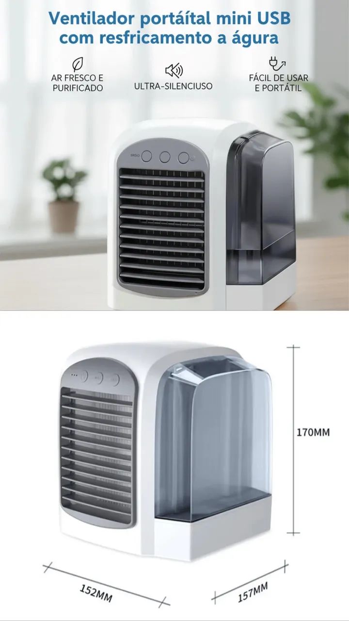 4 unidades de Ventiladores Portáteis para várias ocasiões, incluindo acampamento