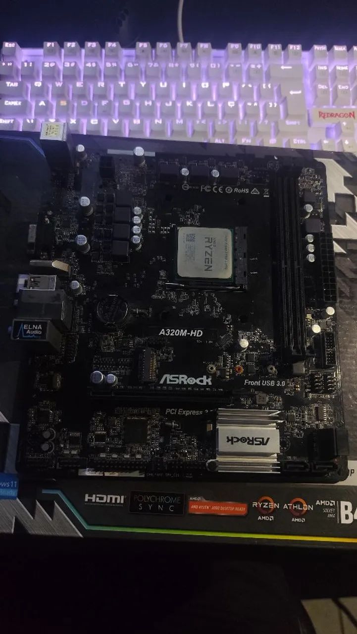 Kit ASRock A320M-HD + Ryzen 3 PRO 2200G AM4 - Foto 4