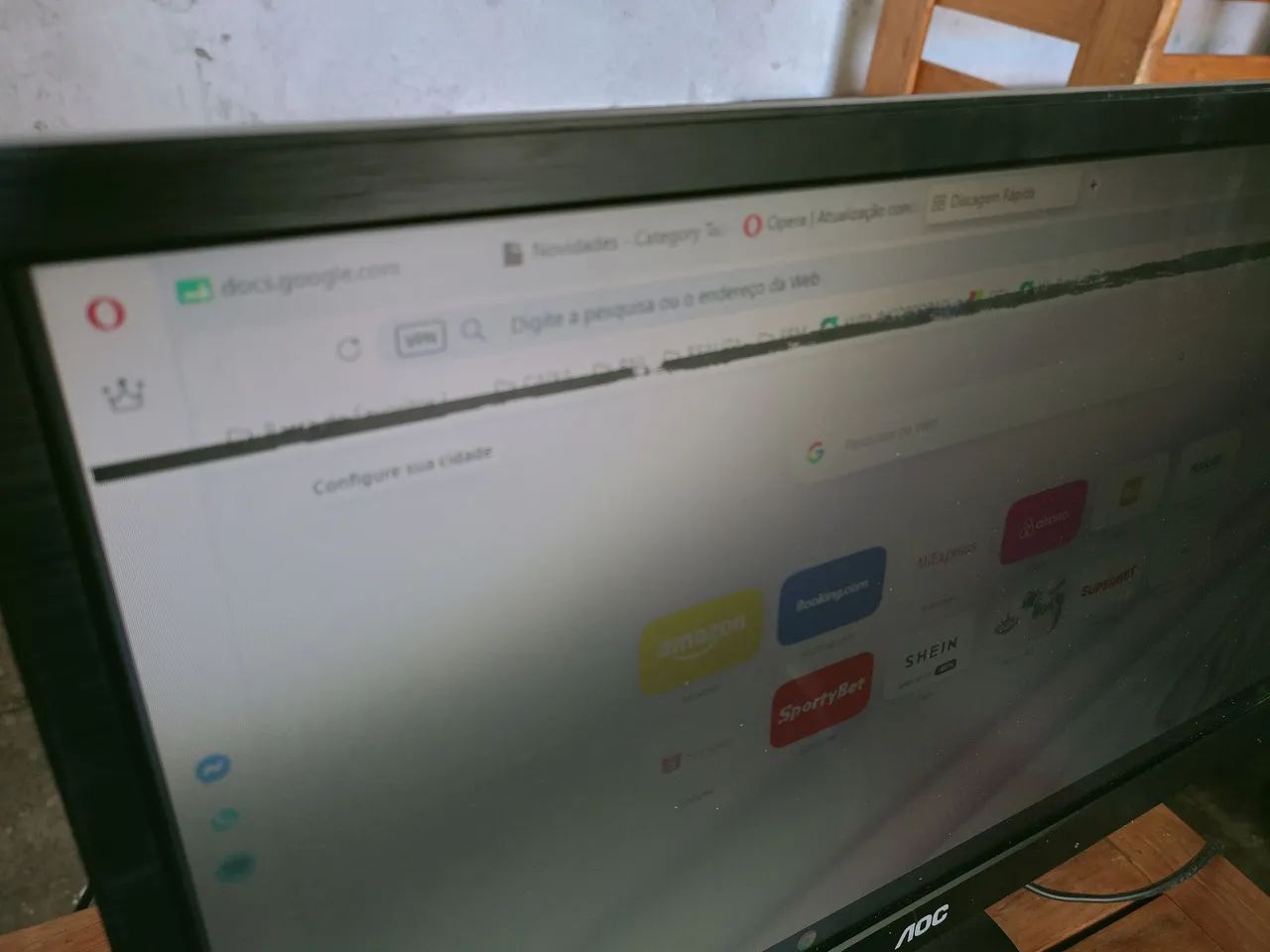 Monitor AOC 18,5 polegadas Led - usado com defeito - Foto 4