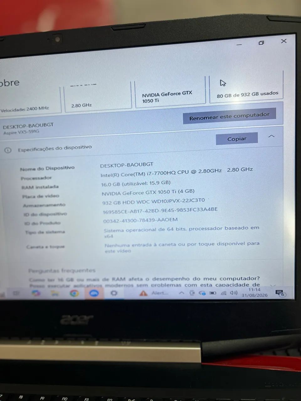 Notbook acer gamer  - Foto 2