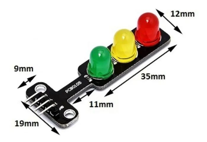 arduino Módulo Led 8mm Semáforo Farol Sinal Transito - Foto 2