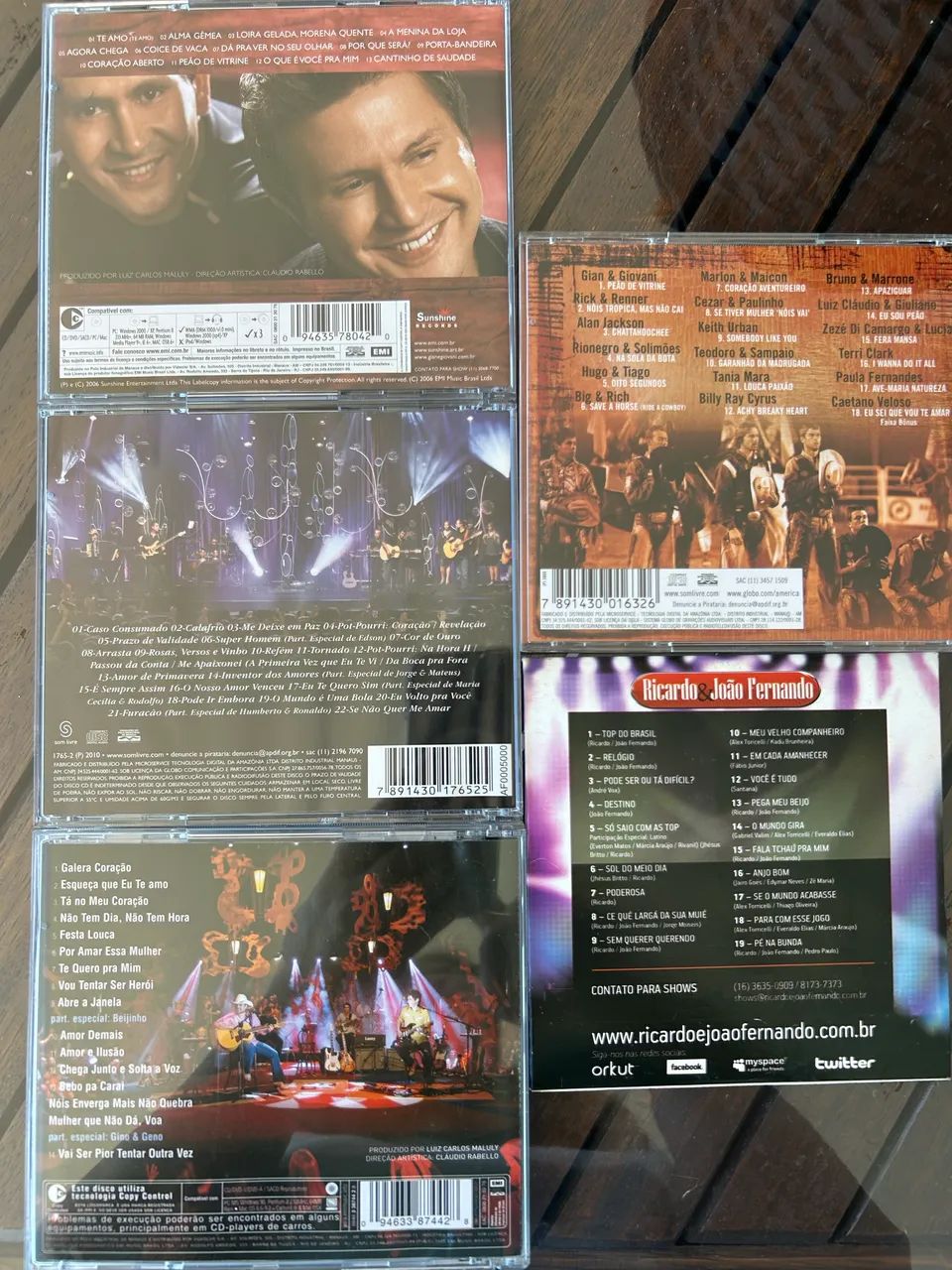 Kit 5 CDs originais Gian&Giivanni, Gustavo Lima e outros - Foto 4