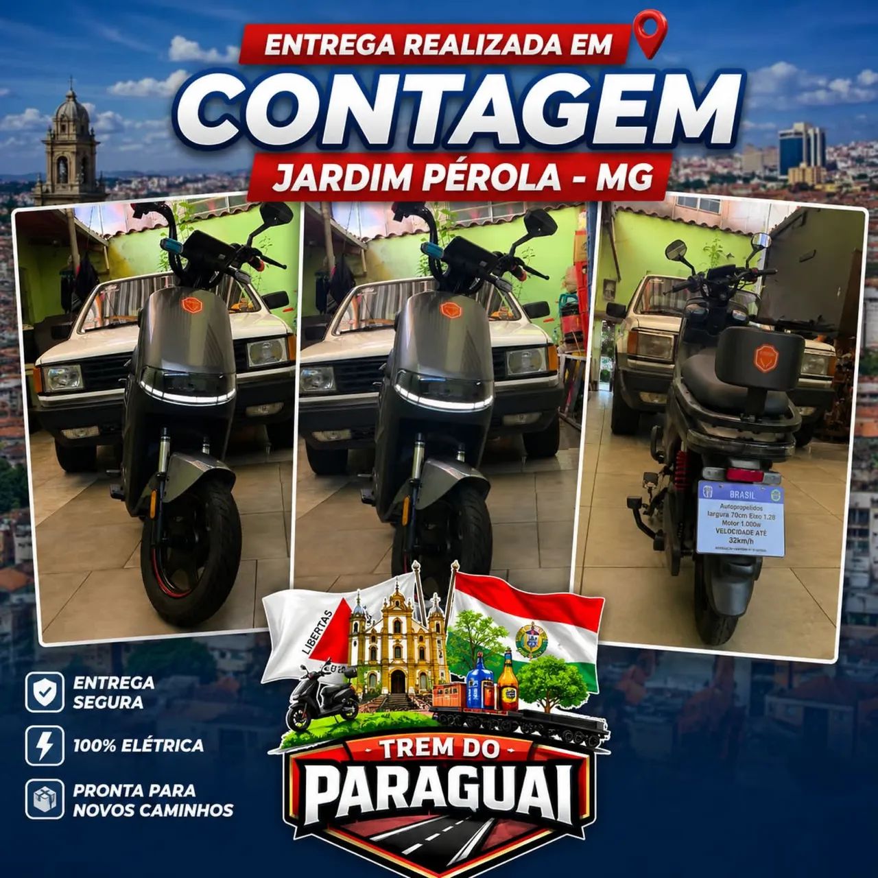 Scooter 1000w - OPORTUNIDADE ÚNICA- 0km - Foto 5