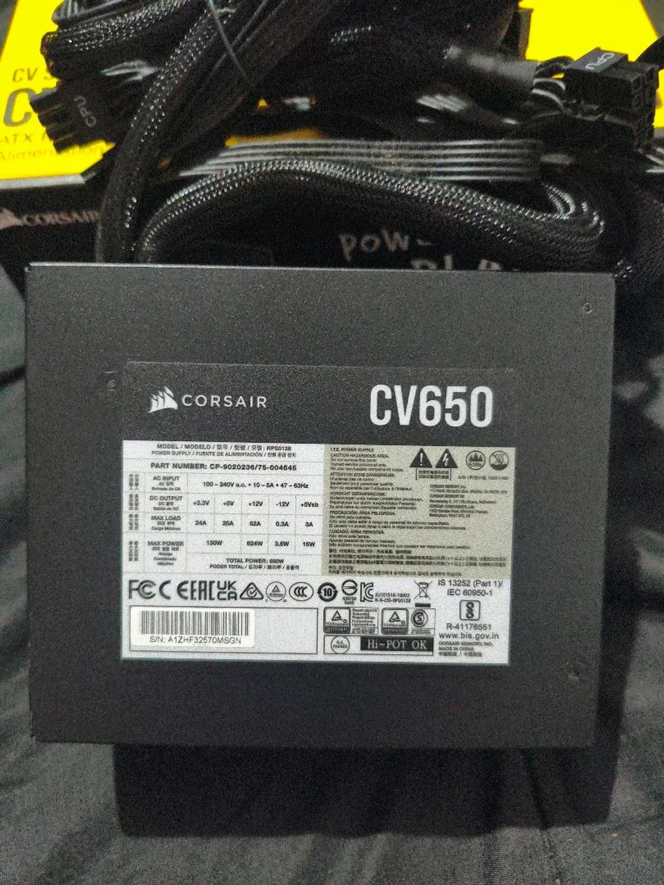 Fonte de pc Corsair cv650 - Foto 5