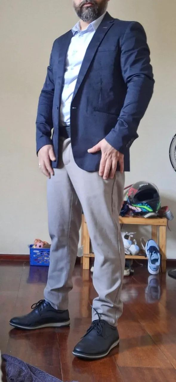 Blazer azul Cia. do Terno - Foto 5