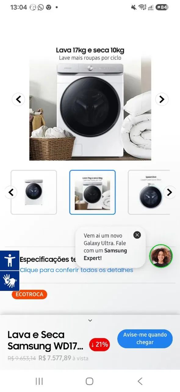 Lava e Seca Samsung 17k - Foto 2