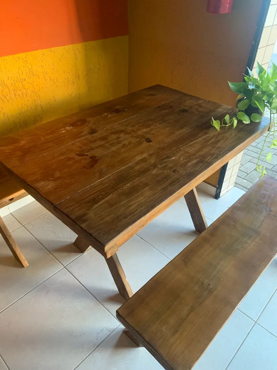 Mesa de madeira rústica - Foto 3