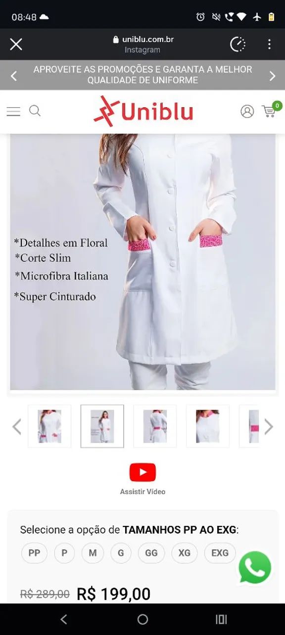 Vendo Jaleco Feminino 