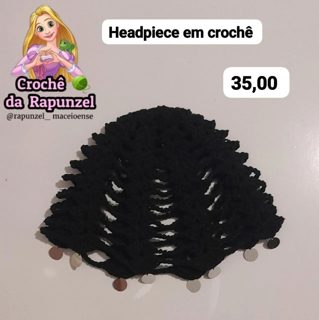 Headpiece em crochê  - Foto 5