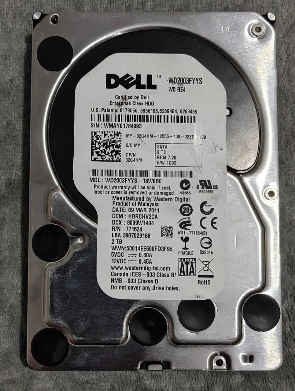 HD Dell 2 TB 3,5 para Servidor entreda SATA