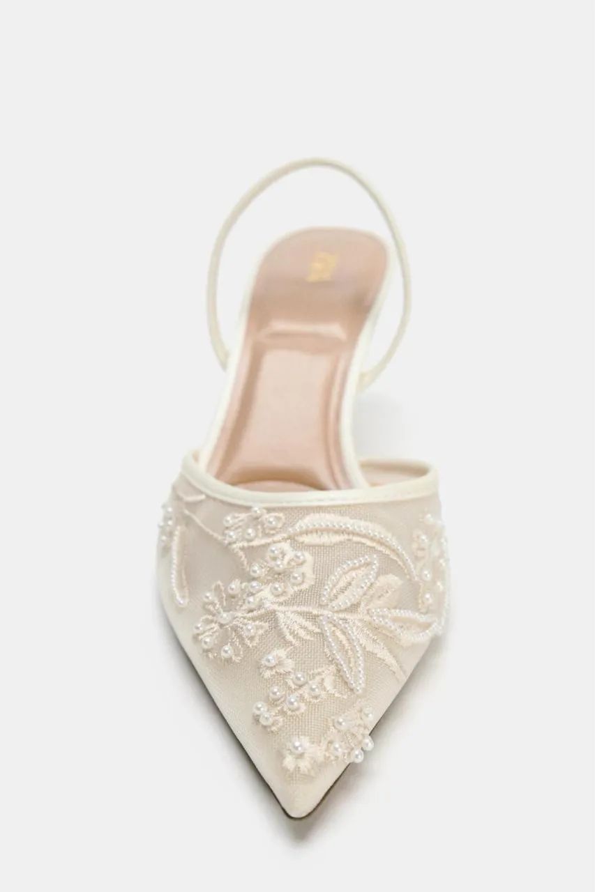 Sapato Mule com Mesh e Bordados - Tam. 37 - Foto 2