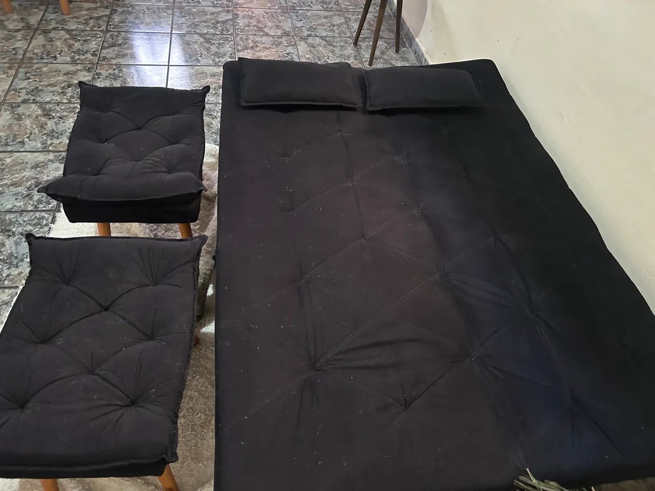 Sofá cama três lugares Leroy Merlin - Foto 2