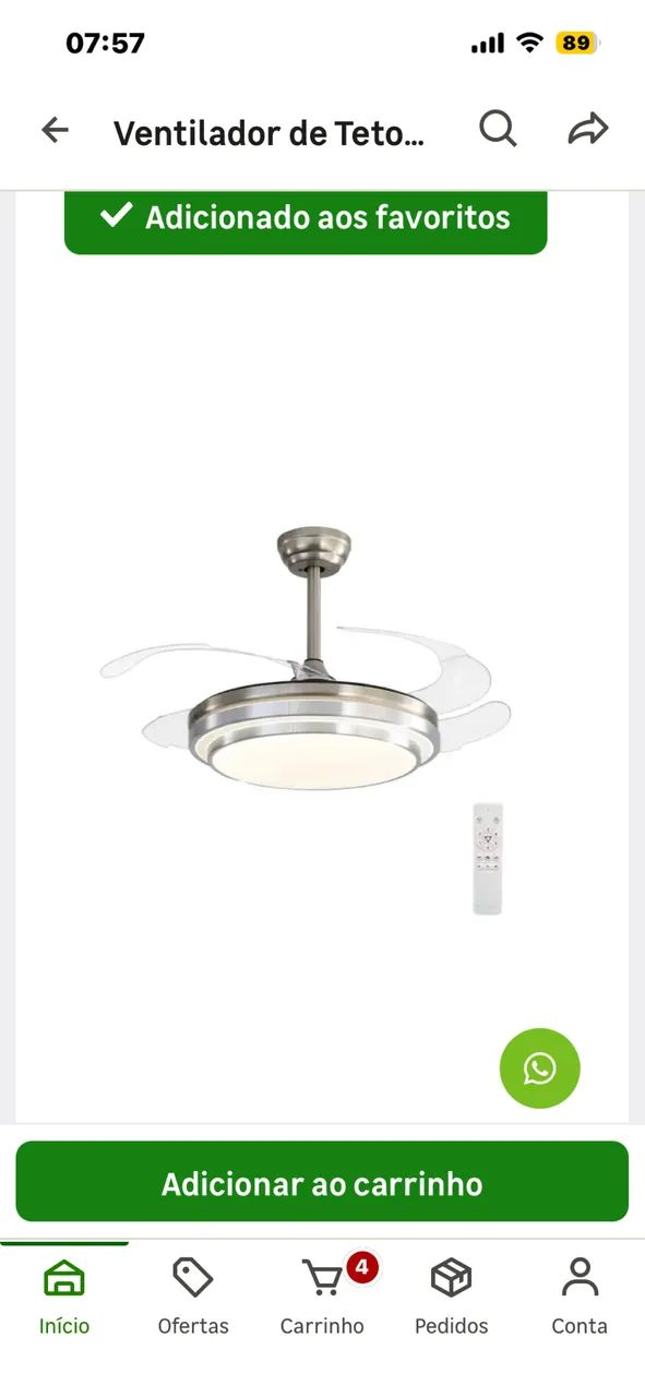 Lustre e ventilador de teto - Foto 2