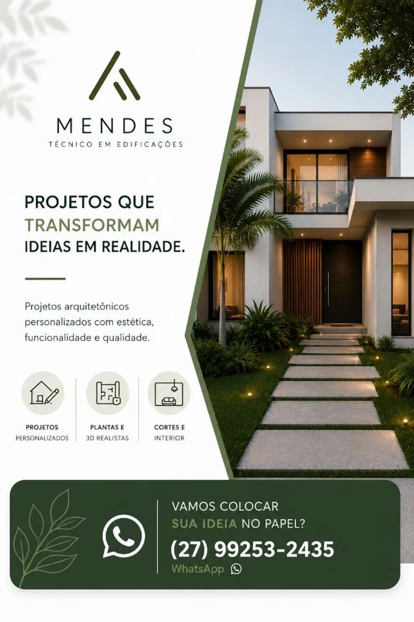 Faço projetos arquitetônicos, elétricos, hidrossanitários e estruturais