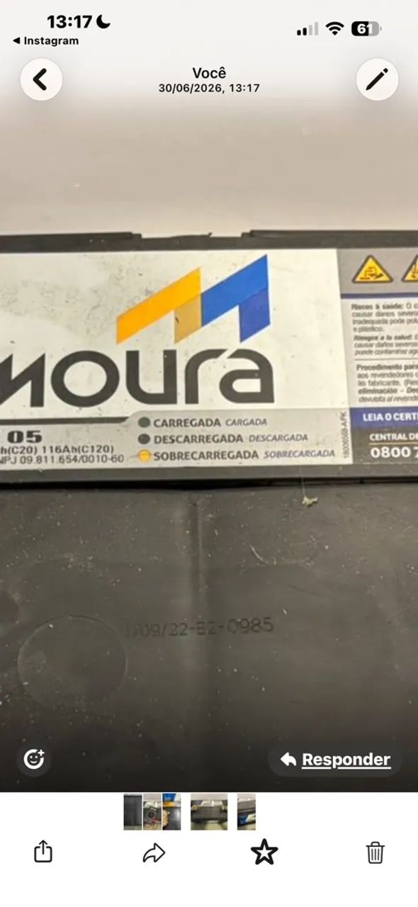 Bateria Moura nobreak 100a - Foto 4