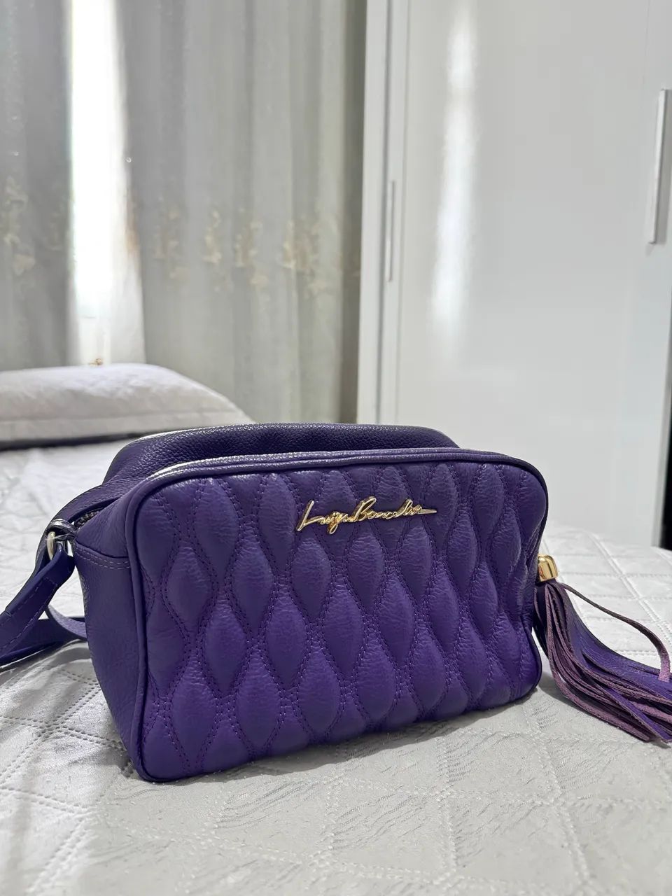 Bolsa Luiza Barcelos Média Roxo - Foto 4