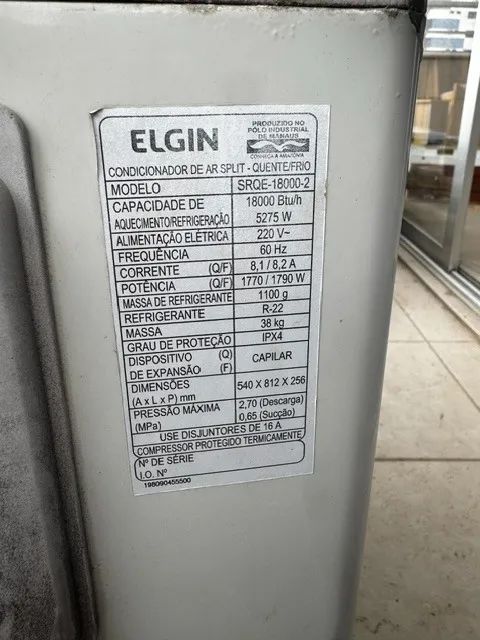 Ar Condicionado split Elgin 9000BTUs e 18000BTUs