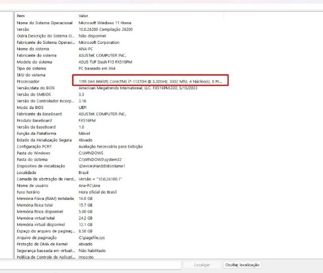 Notebook Asus TUF - i7 11370H + 3060 + 16GB - Foto 4