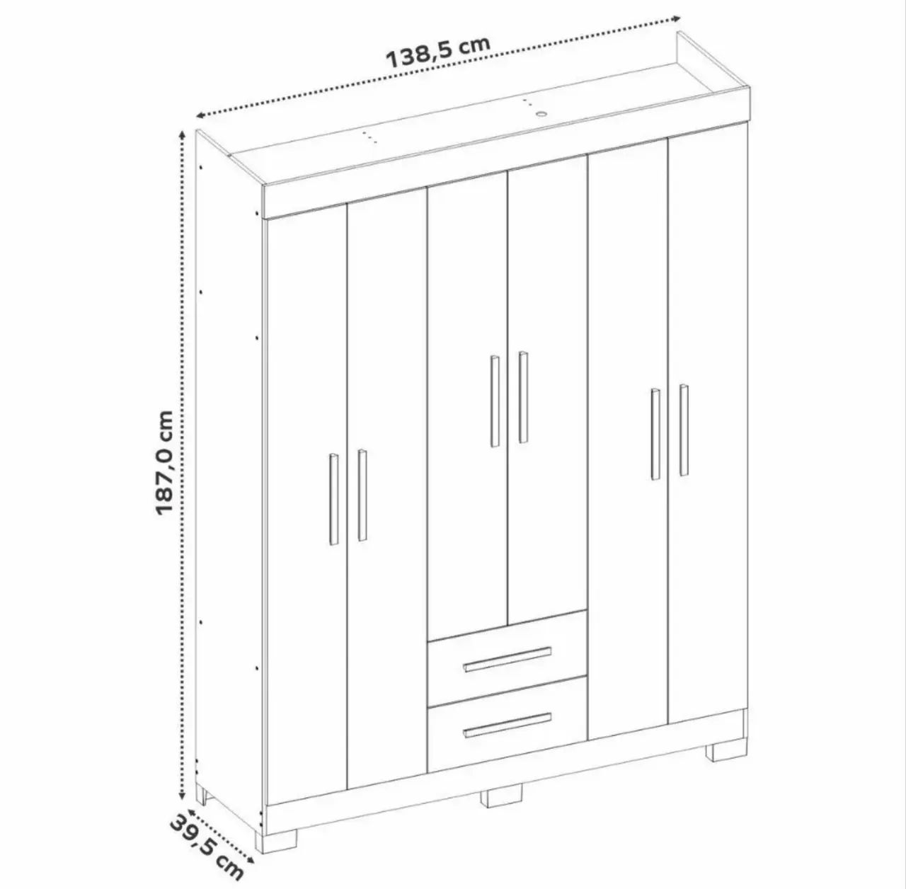 Guarda Roupa 6 portas e 2 gavetas em mega Promoção! - Foto 2