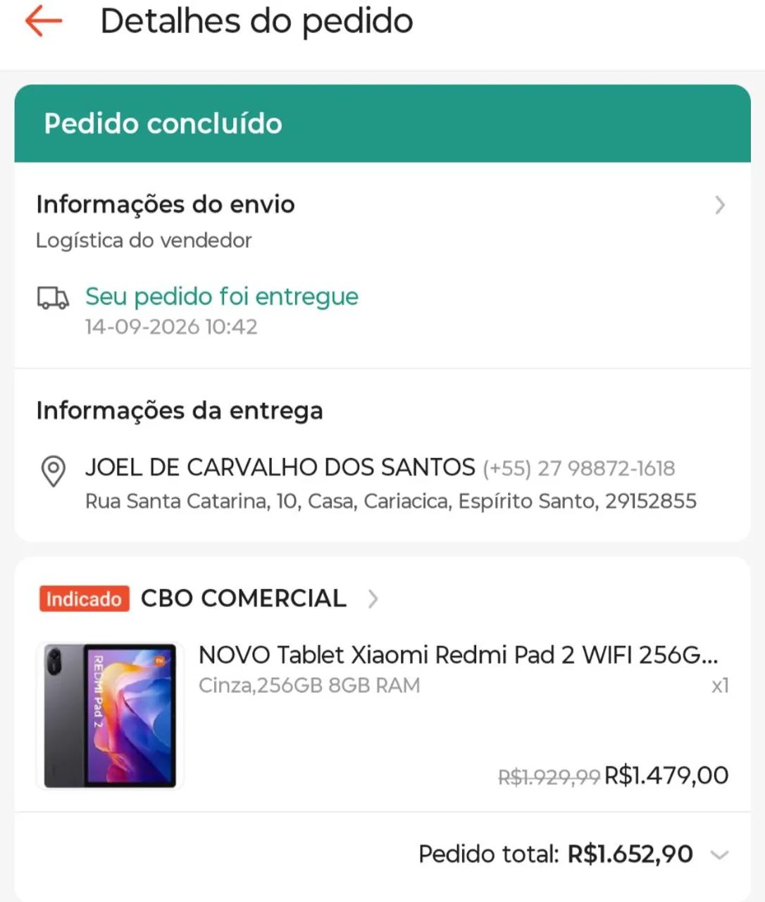Novo tablet xiaomi redmi pad 2 vide descrição 