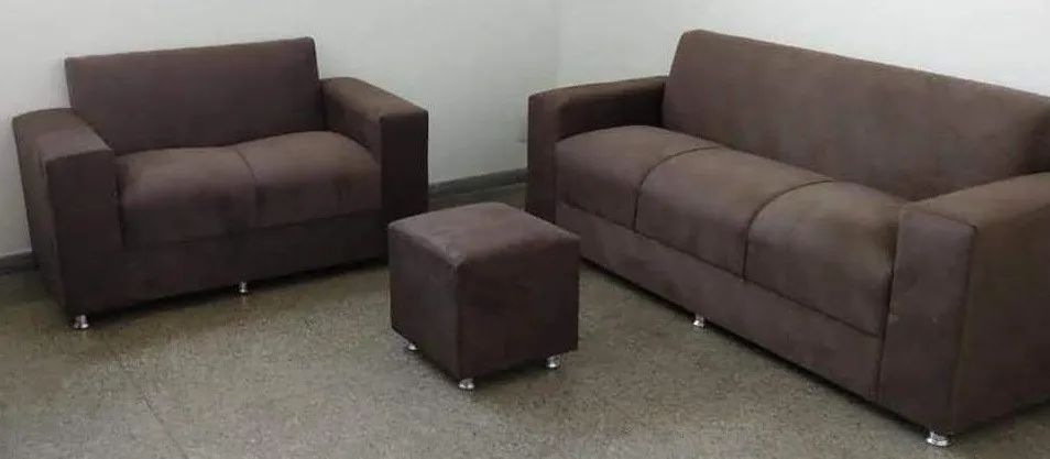 Sofá 2 e 3 assentos Suede macio D33 De alta qualidade Confortável Promoção