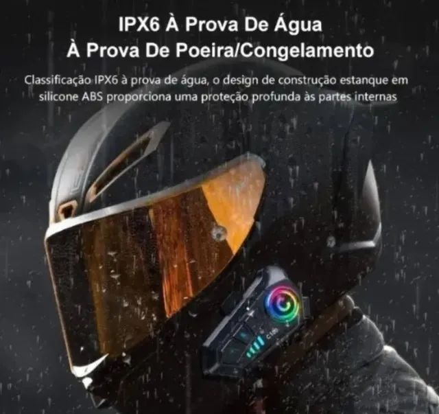 fone de ouvido Bluetooth para capacete A'Gold MCF-36 - Foto 2