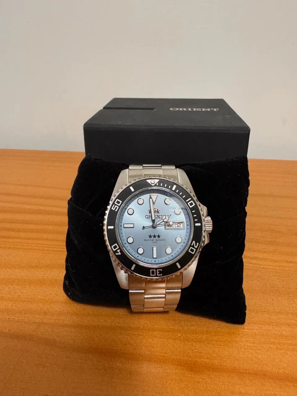 Relógio Orient 3 Estrelas Automático Azul - 42 mm - Original - Foto 2
