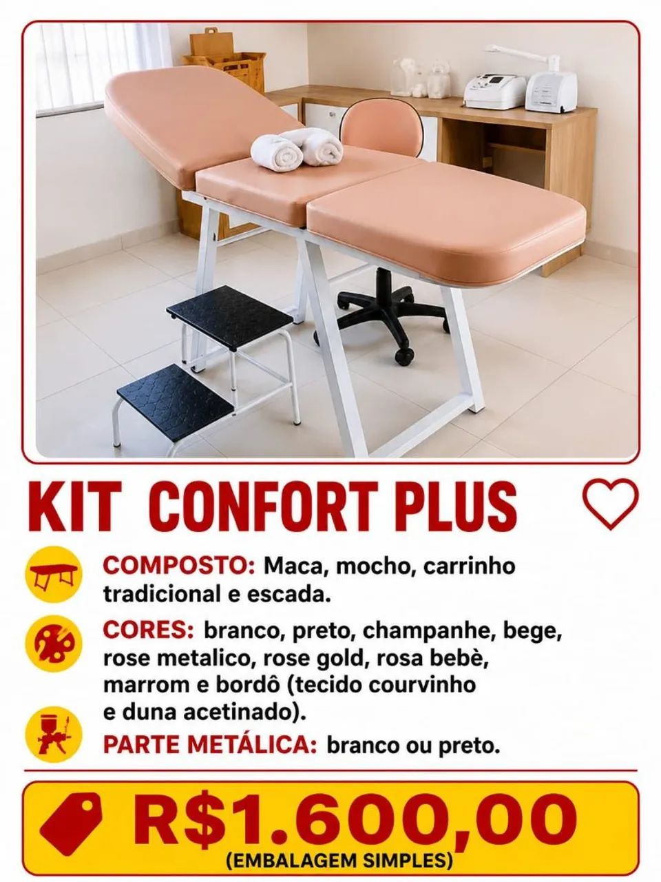 Kit de estética maca mocho escada e carrinho auxiliar a partir de 950.00 - Foto 4