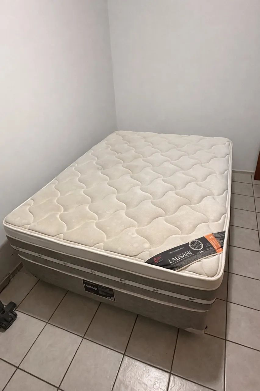 Cama Box + Colchão Castor Casal Lausane One Face