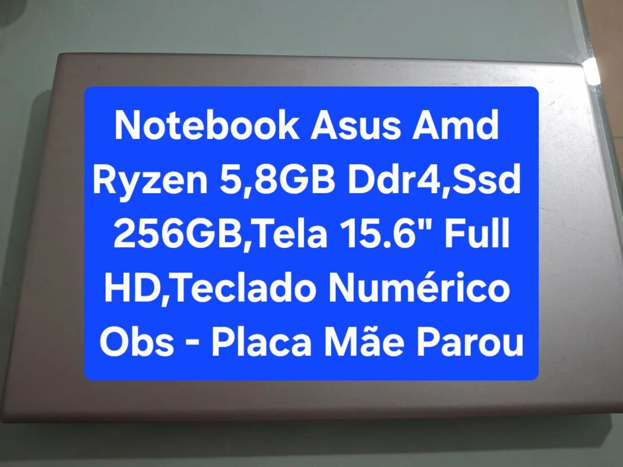 Notebook Asus AMD Ryzen 5 / Placa Mãe Parou 