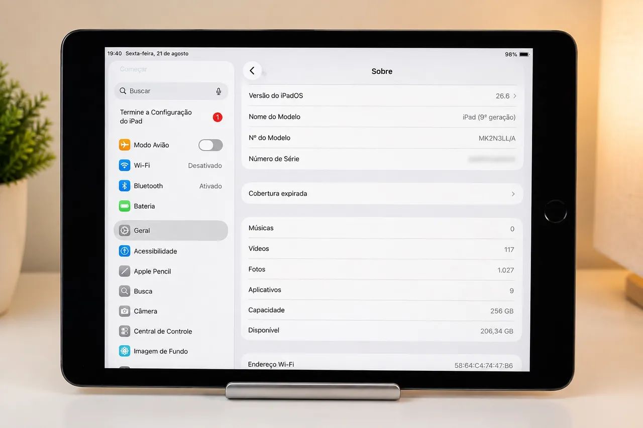 iPad Apple 9ª Geração 256GB - Funcionando Perfeitamente - Foto 4