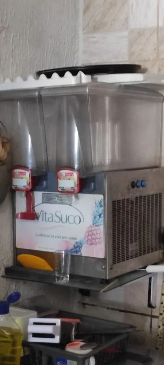 refresqueira 2 inox 2 cubas de 15 litros vita suco