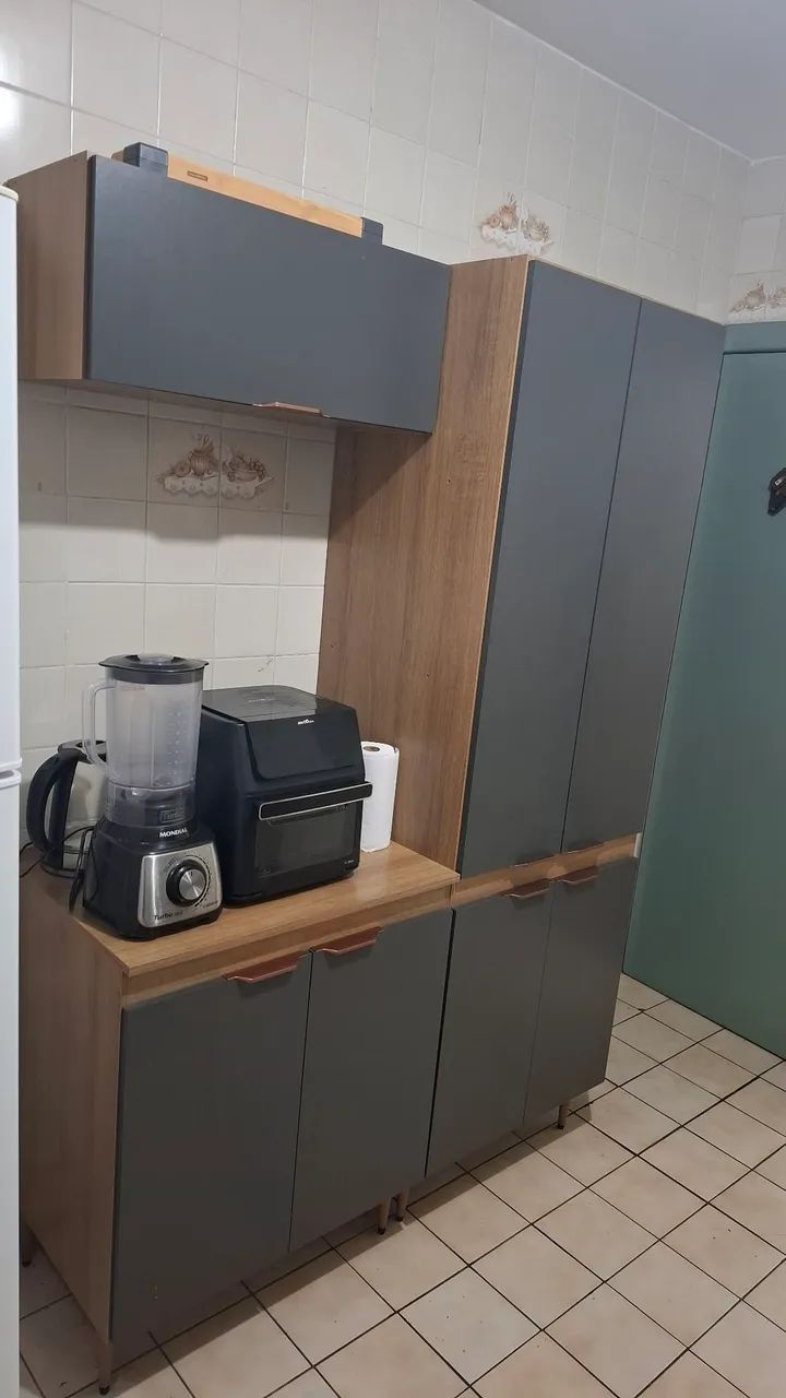 Armário de Cozinha Modulado Completo + Pia de Inox - Pouco Uso - Foto 2