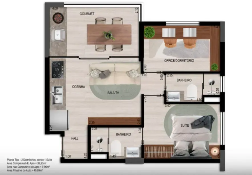 PLANTA 50m²