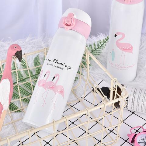 Garrafa Térmica De Inox 450 ML com Estampa de Flamingo - Foto 2