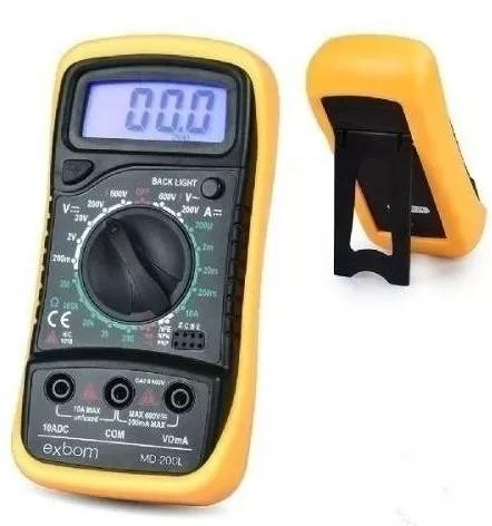 (NOVO) Multímetro Digital Portátil Lcd 3 ½ Dígito Iluminado Md-200l