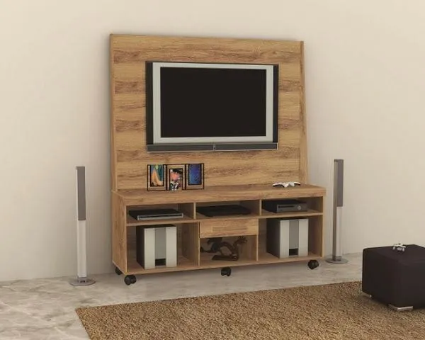 Home com Rodízios Inovare amadeirada Entrega e Montagem Grátis