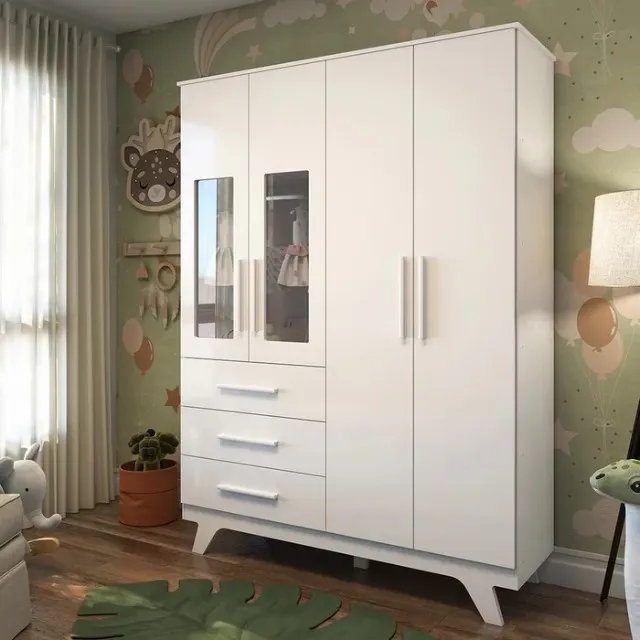 Roupeiro Infantil Retro Janelinha Peroba, 100% MDF - ( Promoção )