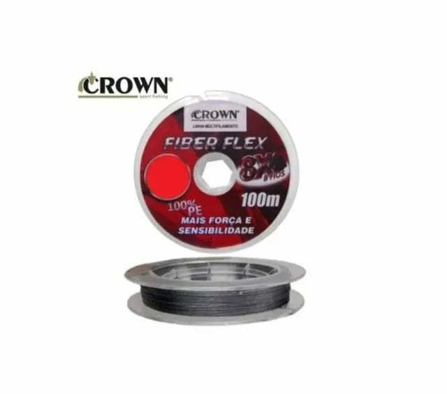 Linha Multifilamento Crown Fiberflex 8X / 100m (0,16mm à 0,60mm)