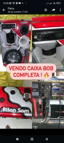 Caixa Bob grave 12 com Led e fonte 20a 