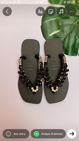 Havaianas square quadrada com pedraria 35-36 - Foto 3